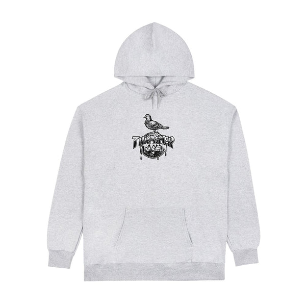 Thrasher X Antihero Cover The Earth Sweat A Capuche - Ash Grey - Streetart.fr